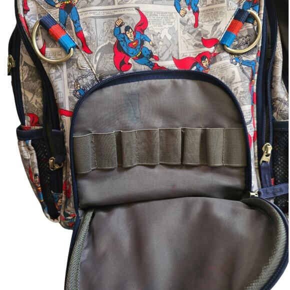 Pottery Barn Kids Superman Toddler Backpack DC Comics Back pack Gray PBK Bag - Picture 7 of 8